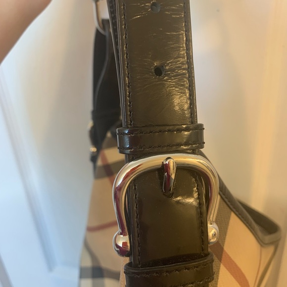 BURBERRY supernova check big hobo bag with dust cover - Picture 6 of 15